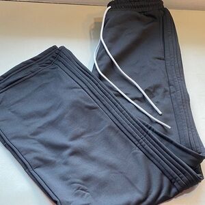 Men’s Black Slim Athletic Joggers with White Drawcord